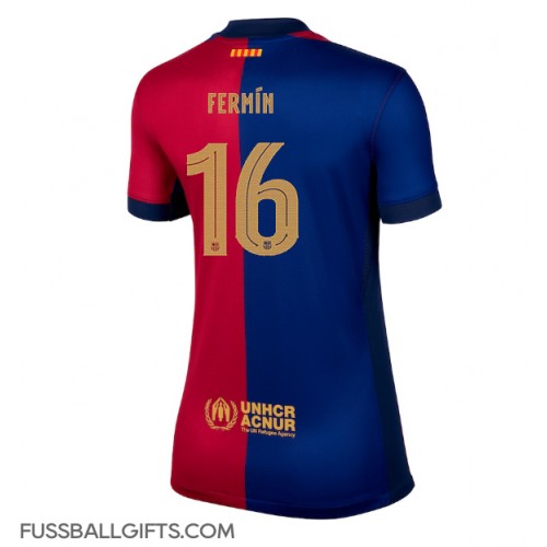 Barcelona Fermin Lopez #16 Fußballbekleidung Heimtrikot Damen 2024-25 Kurzarm